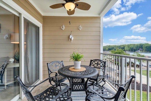1217 Graves Harbor Trl Unit 119, Huddleston, VA 24104 - balcony featuring ceiling fan