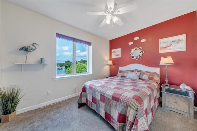 1217 Graves Harbor Trl Unit 119, Huddleston, VA 24104 - bedroom with carpet flooring, baseboards, and ceiling fan