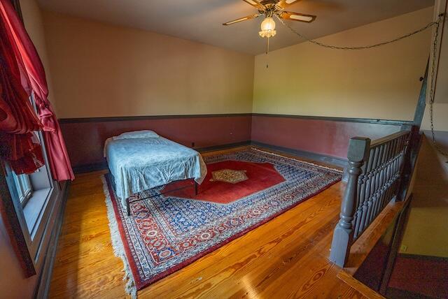 336 Turkey Run Ln, Rural Retreat, VA 24368 - bedroom featuring wood finished floors and ceiling fan