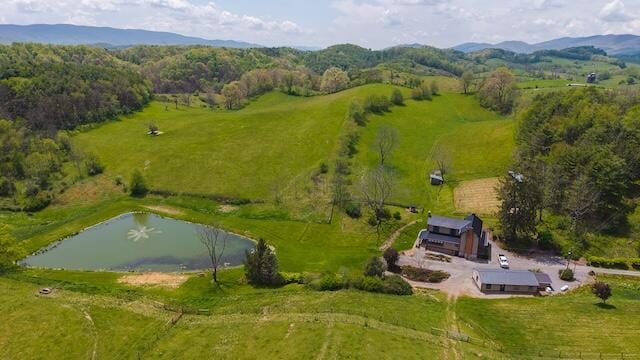 336 Turkey Run Ln, Rural Retreat, VA 24368 - aerial view of property and surrounding area with a large body of water