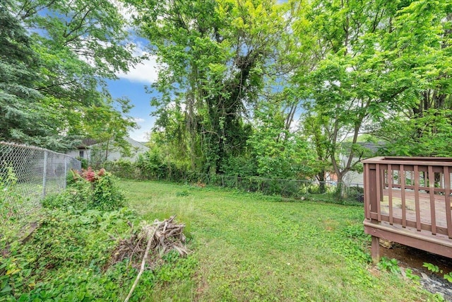1919 Clinton Ave SE, Roanoke, VA 24013 - view of yard with a wooden deck