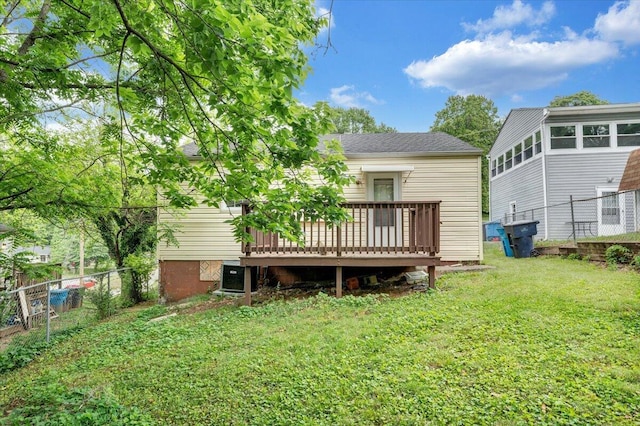 1919 Clinton Ave SE, Roanoke, VA 24013 - rear view of house featuring a wooden deck