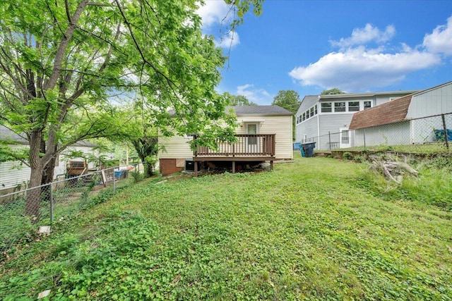1919 Clinton Ave SE, Roanoke, VA 24013 - view of yard featuring a wooden deck