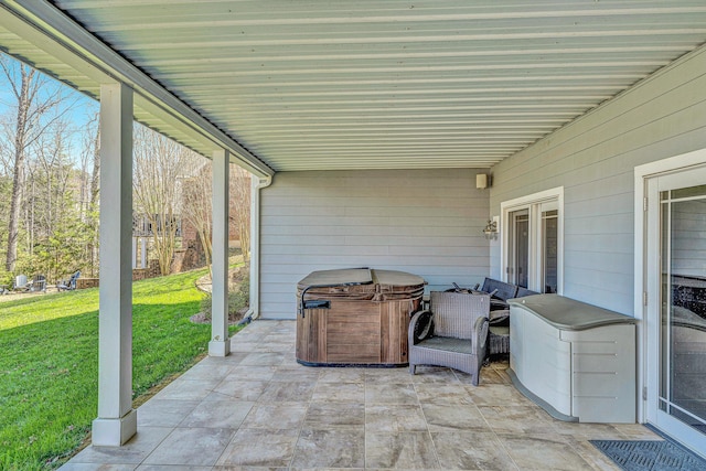 73 Windmere Trl, Moneta, VA 24121 - view of patio featuring a hot tub