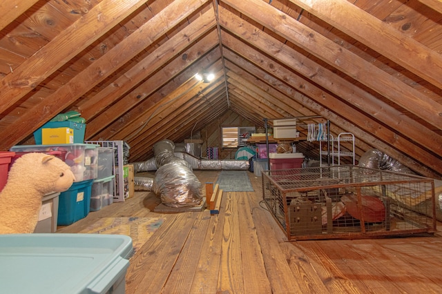 view of attic