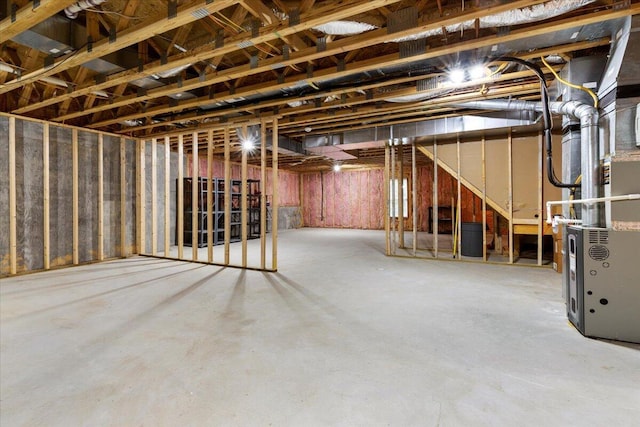 6618 Hartman Ct, Roanoke, VA 24019 - unfinished basement with heating unit