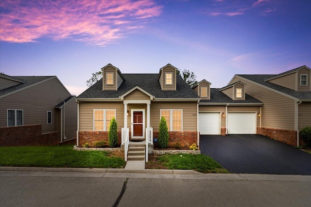 6618 Hartman Ct, Roanoke, VA 24019 - view of front of home featuring brick siding, a garage, driveway, and a shingled roof