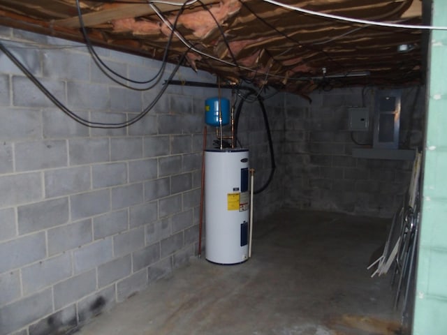 107 Lilac Dr, Shawsville, VA 24162 - unfinished basement with electric water heater