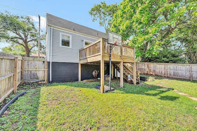2515 Colonial Ave SW, Roanoke, VA 24015 - back of house with a wooden deck and stairway