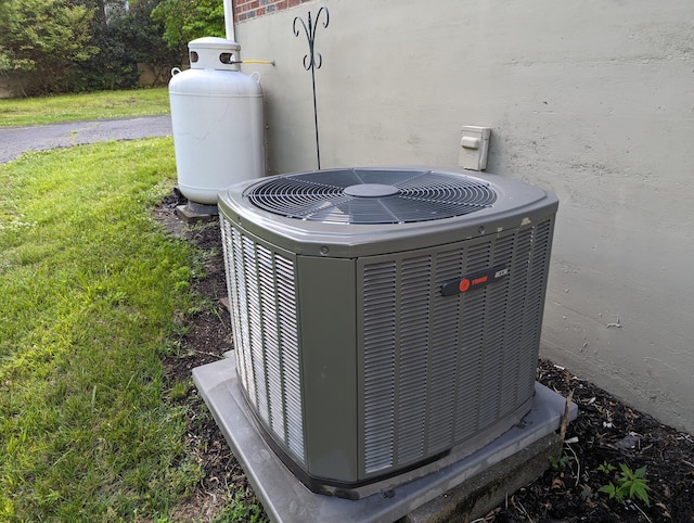 1987 Franklin St, Rocky Mount, VA 24151 - exterior view of central AC and gas tank
