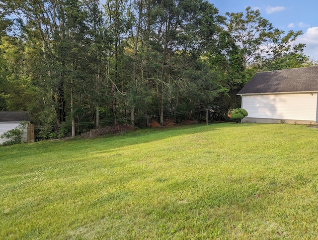 1987 Franklin St, Rocky Mount, VA 24151 - view of green lawn featuring a shed and an outdoor structure