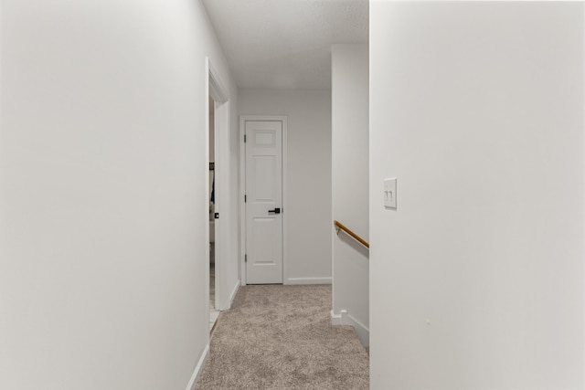 1503 Cassell Ln, Bedford, VA 24523 - hall with an upstairs landing, light carpet, and baseboards