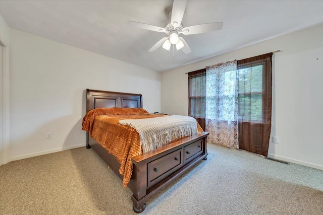 112 N Rome Dr, Roanoke, VA 24019 - bedroom with carpet flooring, baseboards, and a ceiling fan