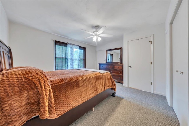 112 N Rome Dr, Roanoke, VA 24019 - bedroom featuring light carpet and a ceiling fan