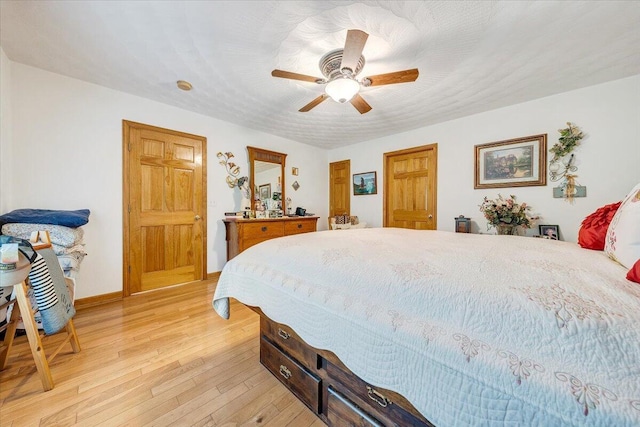 338 White Oak Ln, New Castle, VA 24127 - bedroom featuring light wood-style flooring and a ceiling fan