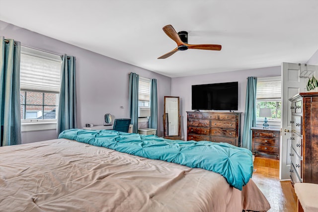 2408 Avenham Ave SW, Roanoke, VA 24014 - bedroom with wood finished floors and a ceiling fan