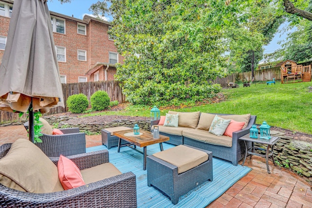 2408 Avenham Ave SW, Roanoke, VA 24014 - view of patio featuring an outdoor living space and a playground