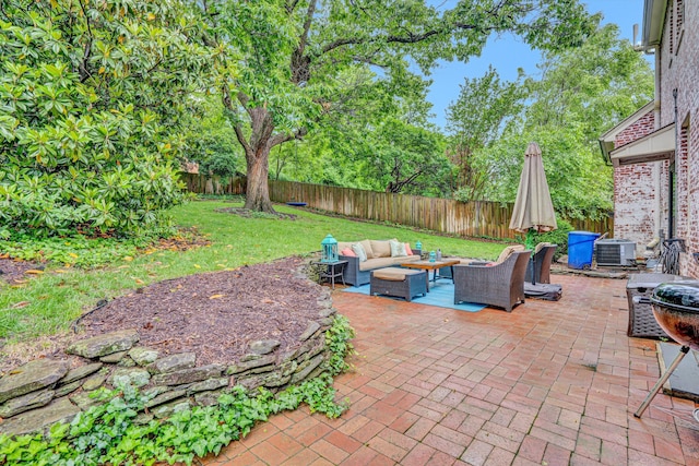 2408 Avenham Ave SW, Roanoke, VA 24014 - view of patio with central AC and an outdoor living space