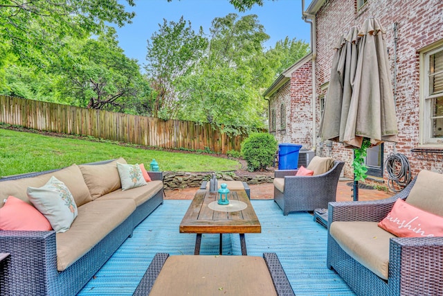 2408 Avenham Ave SW, Roanoke, VA 24014 - view of patio featuring outdoor lounge area and a wooden deck