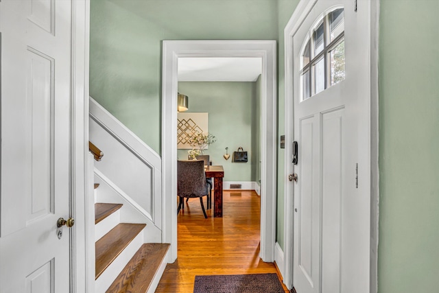 2408 Avenham Ave SW, Roanoke, VA 24014 - entrance foyer featuring stairway and wood finished floors