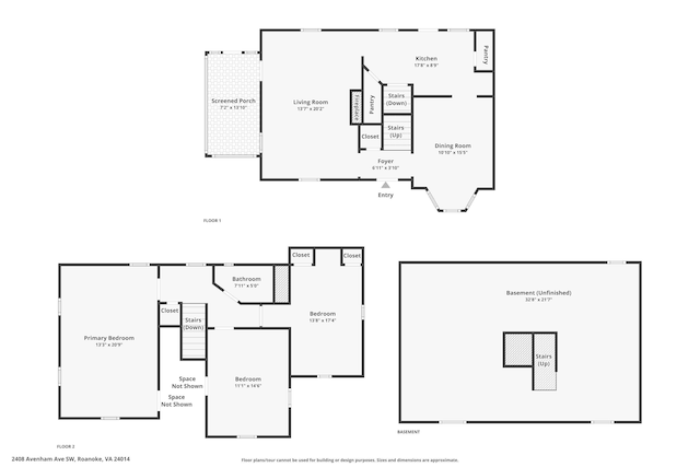 2408 Avenham Ave SW, Roanoke, VA 24014 - property floor plan