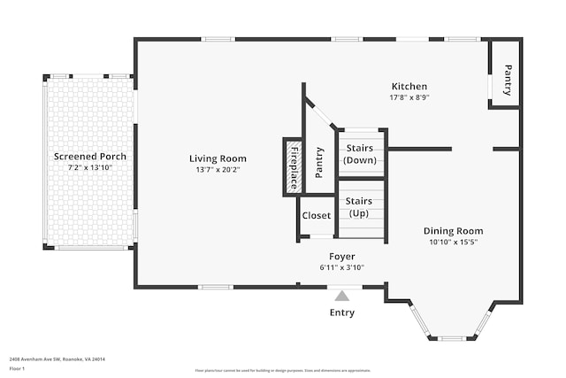 2408 Avenham Ave SW, Roanoke, VA 24014 - room layout