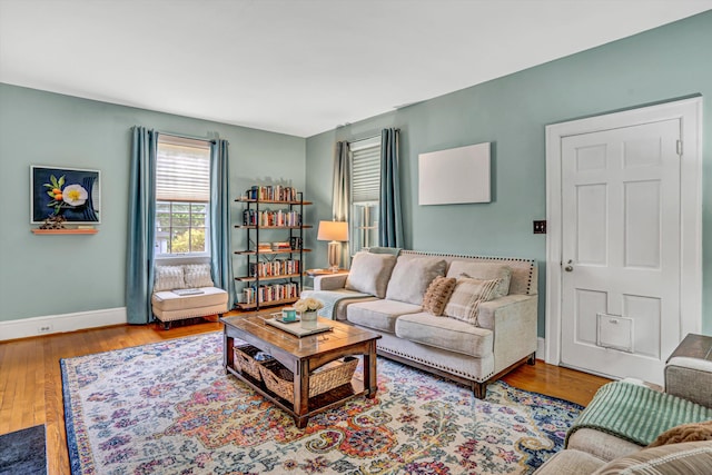 2408 Avenham Ave SW, Roanoke, VA 24014 - living area featuring wood finished floors and baseboards