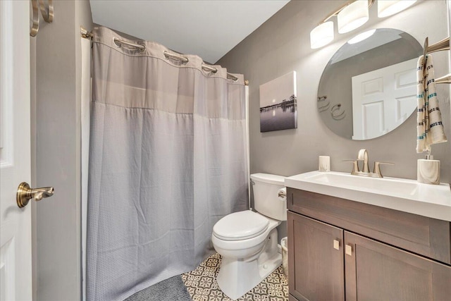 414 Mallard Cove Rd, Moneta, VA 24121 - bathroom featuring vanity, toilet, and a shower with shower curtain