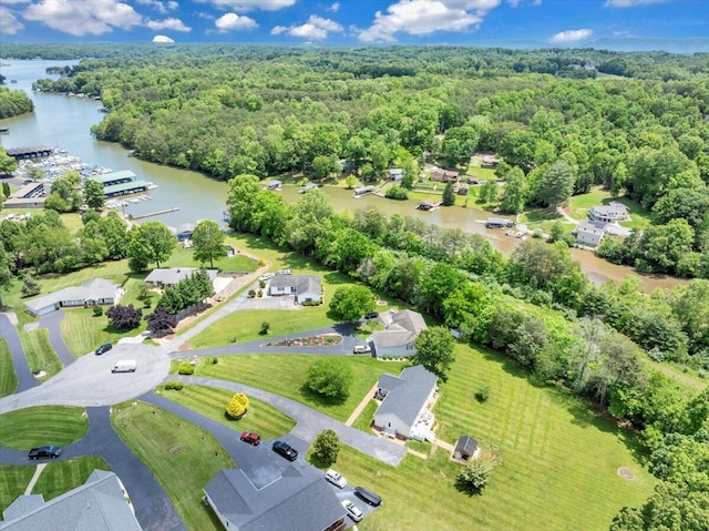 414 Mallard Cove Rd, Moneta, VA 24121 - drone / aerial view of a nearby body of water and a heavily wooded area