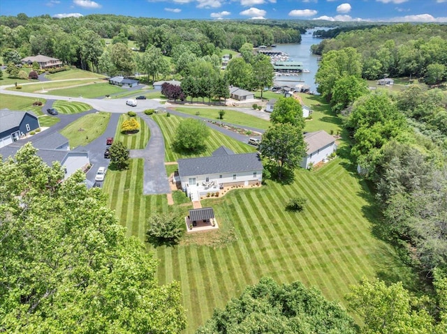 414 Mallard Cove Rd, Moneta, VA 24121 - aerial view of a large body of water and a heavily wooded area