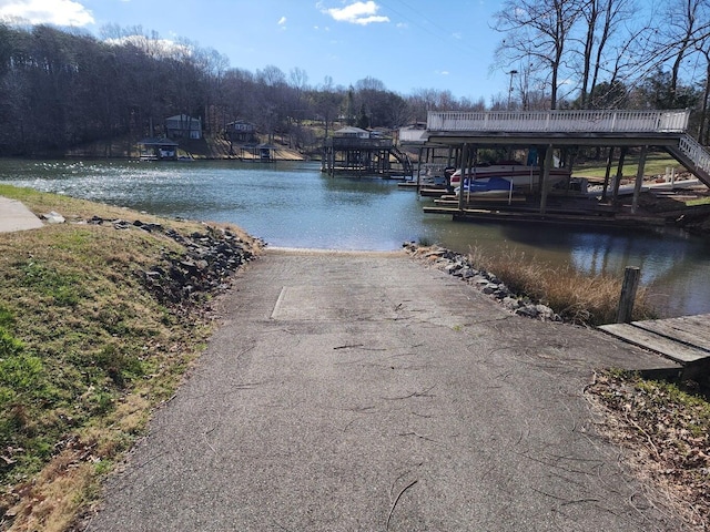 414 Mallard Cove Rd, Moneta, VA 24121 - water view with a dock