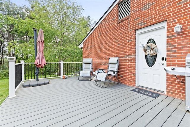 view of wooden terrace