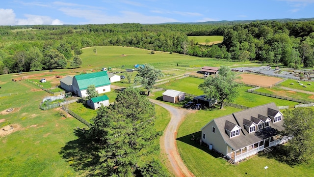 4178 Headens Bridge Rd, Bedford, VA 24523 - overview of rural landscape with a heavily wooded area