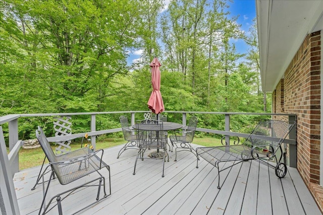 175 Webb Mountain Rd, Boones Mill, VA 24065 - wooden terrace with outdoor dining area