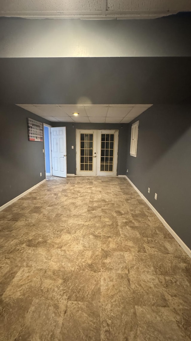 100 View Dr, Goodview, VA 24095 - spare room featuring baseboards and a drop ceiling