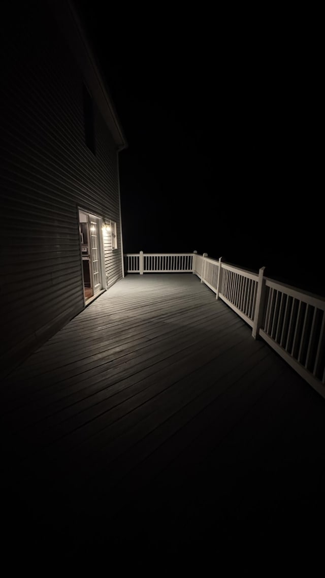 100 View Dr, Goodview, VA 24095 - view of deck at night