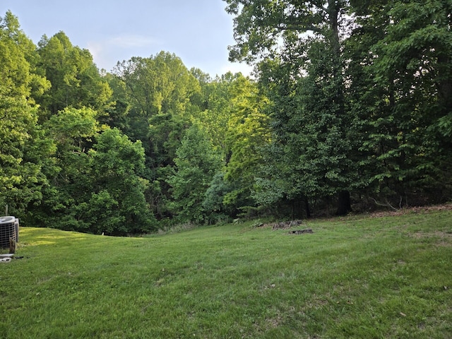 100 View Dr, Goodview, VA 24095 - view of green lawn featuring a view of trees and central AC