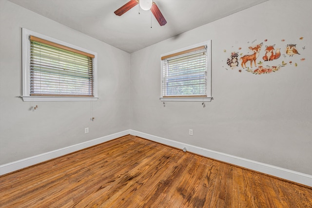 1841 Old Franklin Tpke, Rocky Mount, VA 24151 - empty room featuring baseboards, wood finished floors, and ceiling fan