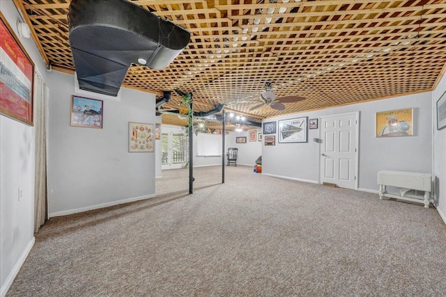 6553 Pencheck Cir, Roanoke, VA 24018 - below grade area featuring carpet and baseboards