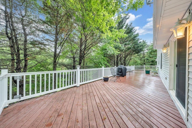 6553 Pencheck Cir, Roanoke, VA 24018 - deck featuring view of wooded area