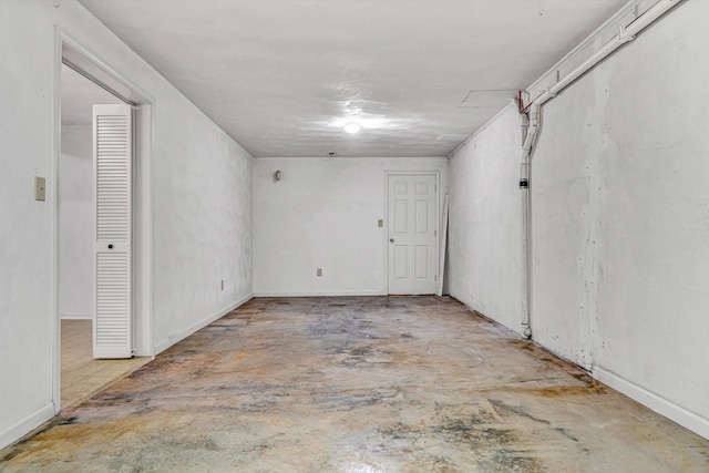 view of basement
