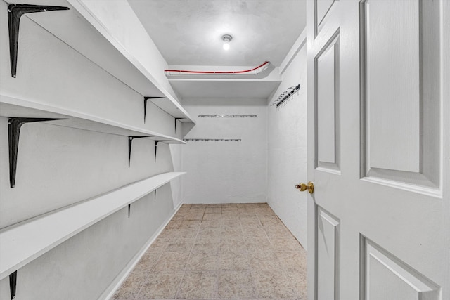 view of walk in closet