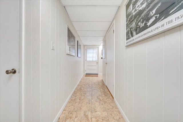 corridor with baseboards