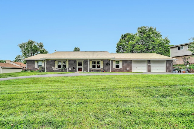 3643 Larson Ln, Roanoke, VA 24018 - single story home with a front lawn, an attached garage, and brick siding