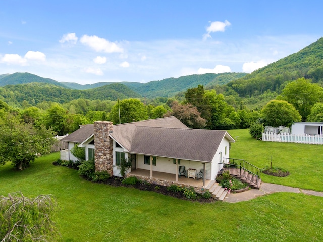 2844 Forage Rd, Shawsville, VA 24162 - mountain view featuring a heavily wooded area