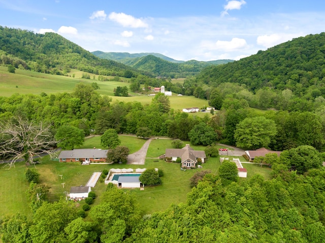 2844 Forage Rd, Shawsville, VA 24162 - bird's eye view of a mountain backdrop and a forest