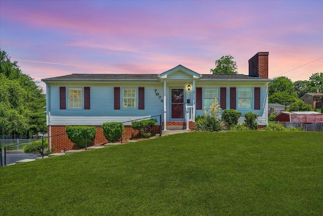 7073 Northway Dr, Roanoke, VA 24019 - ranch-style home with a chimney