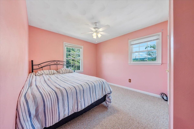 7073 Northway Dr, Roanoke, VA 24019 - bedroom featuring carpet floors, baseboards, and ceiling fan