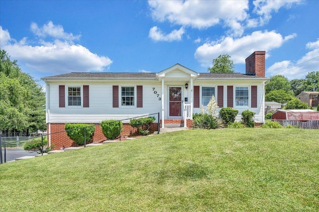 7073 Northway Dr, Roanoke, VA 24019 - view of front of home featuring a chimney and brick siding