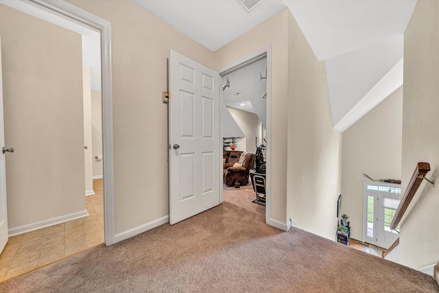 1309 W Pine Ridge Rd, Huddleston, VA 24104 - hallway with carpet flooring and baseboards